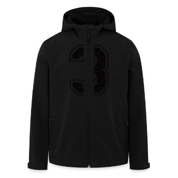 3 three drei black schwarz (uk) - Recycelte Männer Softshell-Jacke von Stanley/Stella - Schwarz - Vorne - AI Model Male 185 light (185cm)