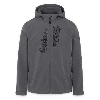 Tentakelschrei - Recycelte Männer Softshell-Jacke von Stanley/Stella - Schwarz - Vorne - AI Model Male 185 light (185cm)