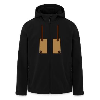 Meine erste Lederhose (hinten) - Recycelte Männer Softshell-Jacke von Stanley/Stella - Schwarz - Vorne - AI Model Male 185 light (185cm)