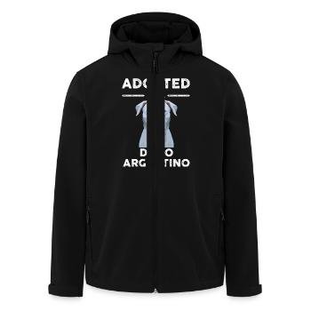 Dogo Argentino Tshirt | Adopted Men Women - Men’s Recycled Softshell Jacket by Stanley/Stella - black - Front - AI Model Male 185 light (185cm)