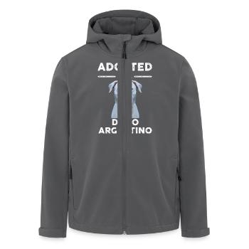 Dogo Argentino Tshirt | Adopted Men Women - Men’s Recycled Softshell Jacket by Stanley/Stella - anthracite - Front - AI Model Male 185 light (185cm)