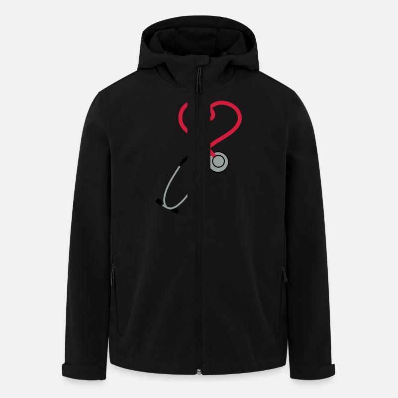 stethoscope_sp7 - Men’s Recycled Softshell Jacket by Stanley/Stella - black