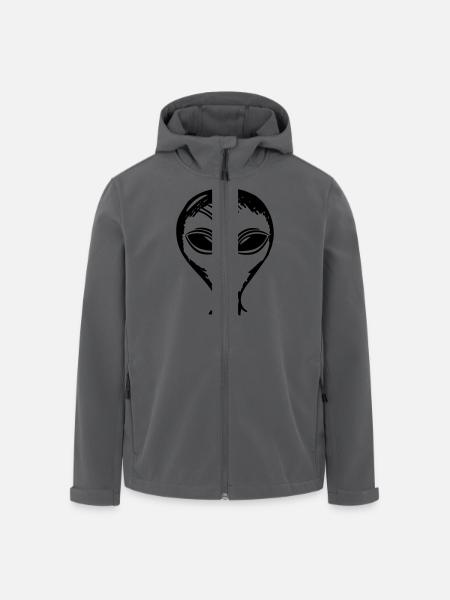 alien face - Men’s Recycled Softshell Jacket by Stanley/Stella - black