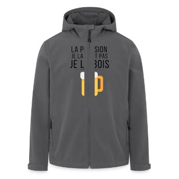 La pression je la subis pas je la bois - Veste softshell homme en polyester recyclé Stanley/Stella - noir - Devant - AI Model Male 185 light (185cm)