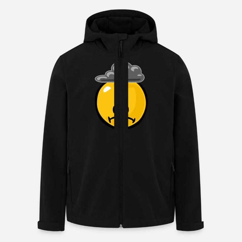Smiley Sad - Recycelte Männer Softshell-Jacke von Stanley/Stella - Schwarz