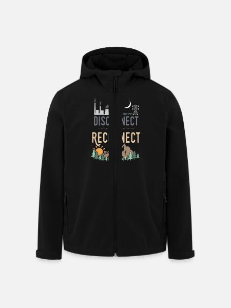 Disconnect And Reconnect - Men’s Recycled Softshell Jacket by Stanley/Stella - black