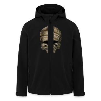 Totenkopf mit Elefantenhaus / skull - Recycelte Männer Softshell-Jacke von Stanley/Stella - Schwarz - Vorne - AI Model Male 185 light (185cm)