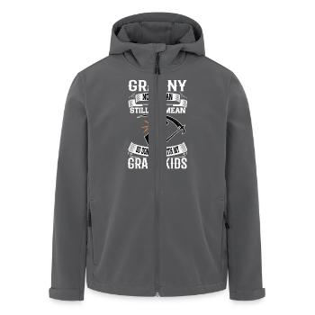 Granny - Men’s Recycled Softshell Jacket by Stanley/Stella - black - Front - AI Model Male 185 light (185cm)