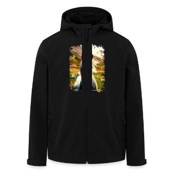 cheval - Veste softshell homme en polyester recyclé Stanley/Stella - noir - Devant - AI Model Male 185 light (185cm)