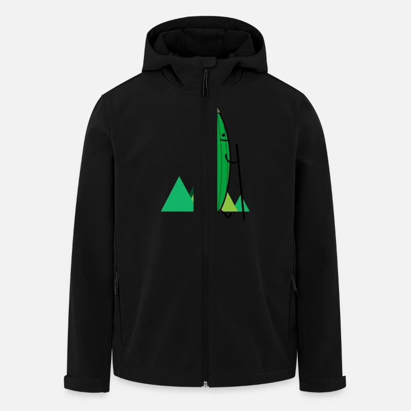 Concombre errant (b) - Veste softshell homme en polyester recyclé Stanley/Stella - noir