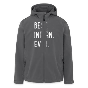 best intern - Men’s Recycled Softshell Jacket by Stanley/Stella - anthracite - Front - AI Model Male 185 light (185cm)