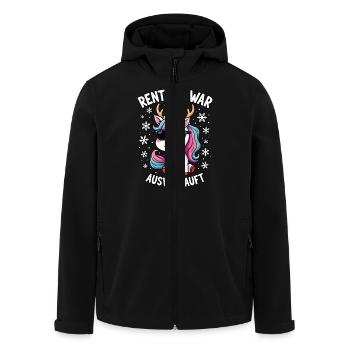 Rentier war ausverkauft Einhorn - Recycelte Männer Softshell-Jacke von Stanley/Stella - Schwarz - Vorne - AI Model Male 185 light (185cm)