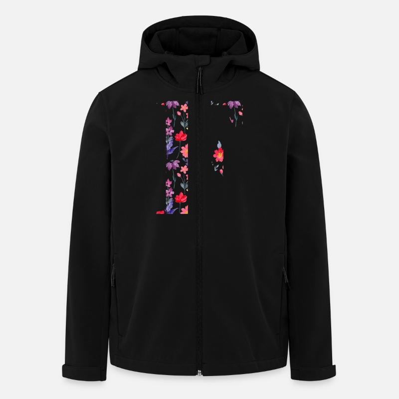 Personalisierter Blumenbuchstabe f - Geschenkidee - Recycelte Männer Softshell-Jacke von Stanley/Stella - Schwarz