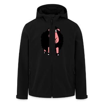 Sheep Looks Stupid Cute Cute Funny Silly Cool - Men’s Recycled Softshell Jacket by Stanley/Stella - black - Front - AI Model Male 185 light (185cm)