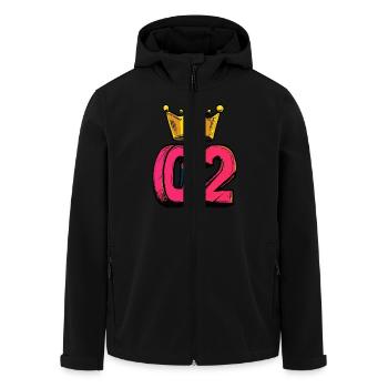 2 Number Jersey Crown - Men’s Recycled Softshell Jacket by Stanley/Stella - black - Front - AI Model Male 185 light (185cm)