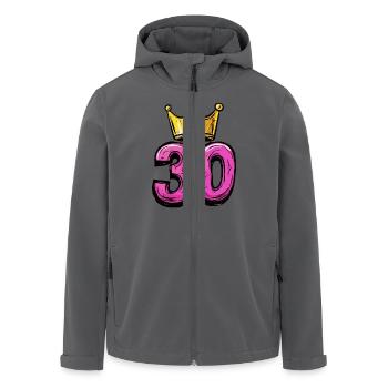 Couronne de maillot à 30 chiffres - Veste softshell homme en polyester recyclé Stanley/Stella - noir - Devant - AI Model Male 185 light (185cm)