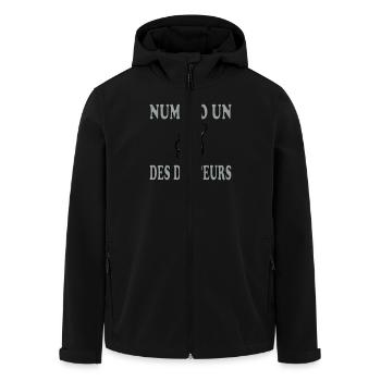 Numéro un des DOCTEURS - Veste softshell homme en polyester recyclé Stanley/Stella - noir - Devant - AI Model Male 185 light (185cm)