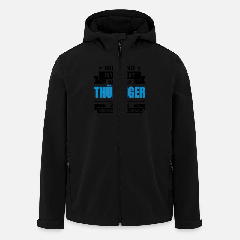 Funshirt Thüringer - Recycelte Männer Softshell-Jacke von Stanley/Stella - Schwarz