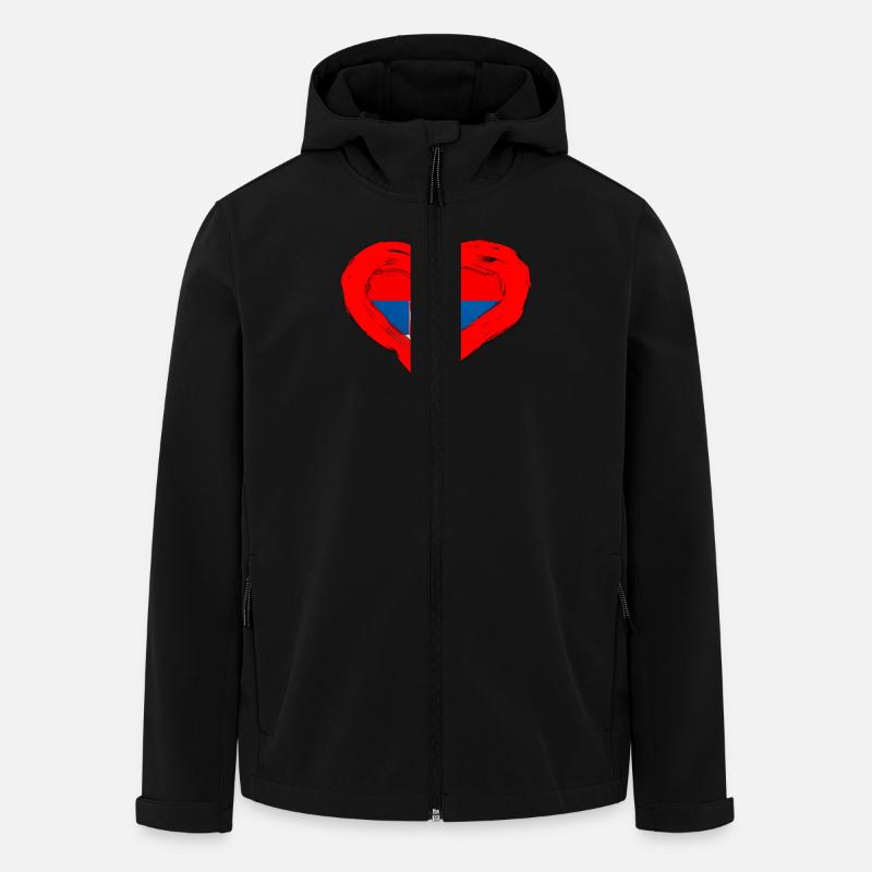 SRBIJA U SRCU - Recycelte Männer Softshell-Jacke von Stanley/Stella - Schwarz