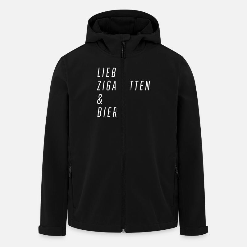Liebe Zigaretten & Bier - Recycelte Männer Softshell-Jacke von Stanley/Stella - Schwarz