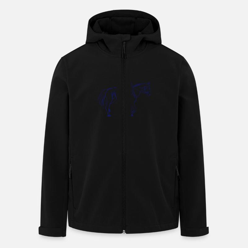 Pferd - Recycelte Männer Softshell-Jacke von Stanley/Stella - Schwarz