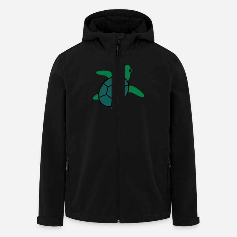 Schildkröte - Recycelte Männer Softshell-Jacke von Stanley/Stella - Schwarz