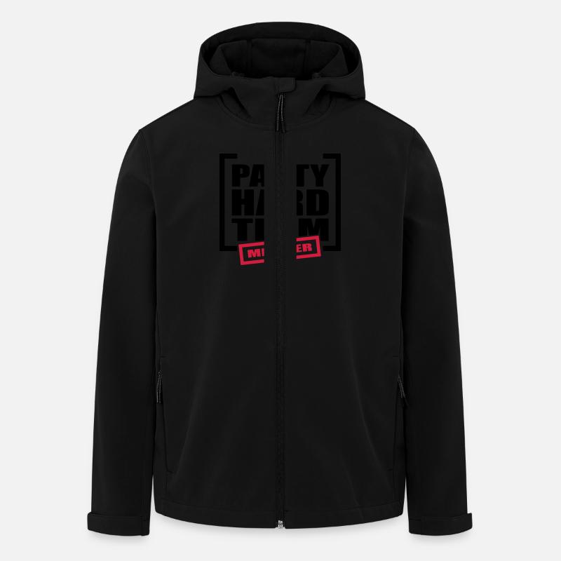 Party Hard Team Member - Men’s Recycled Softshell Jacket by Stanley/Stella - black
