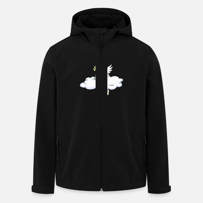kleiner Engel-Wolke-Pause - Recycelte Männer Softshell-Jacke von Stanley/Stella - Schwarz