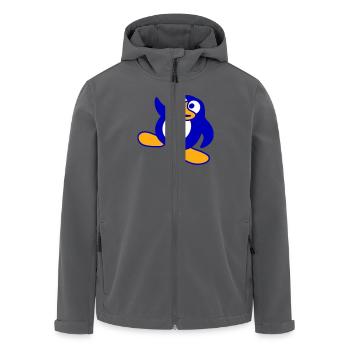 Pinguin Breakdance Glücklich Tanzen Party DJ Musik - Recycelte Männer Softshell-Jacke von Stanley/Stella - Schwarz - Vorne - AI Model Male 185 light (185cm)