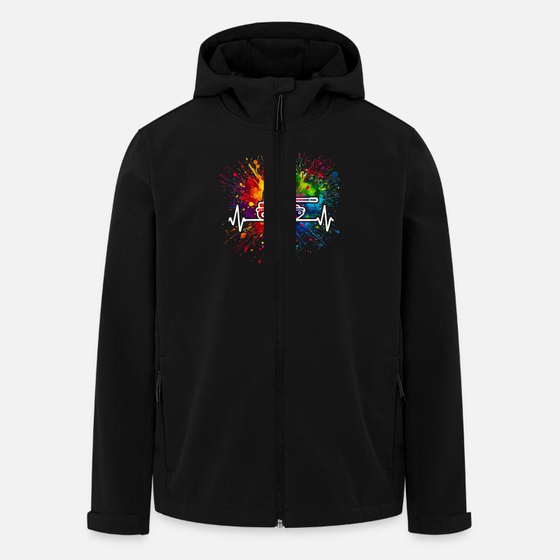 Panzer Herzschlag - Recycelte Männer Softshell-Jacke von Stanley/Stella - Schwarz