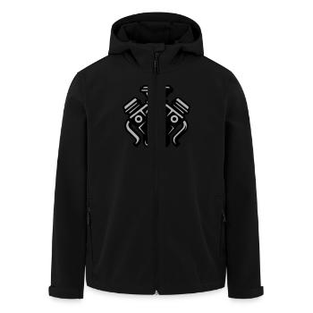 Engine Vehicle Symbol Tuning - Men’s Recycled Softshell Jacket by Stanley/Stella - black - Front - AI Model Male 185 light (185cm)