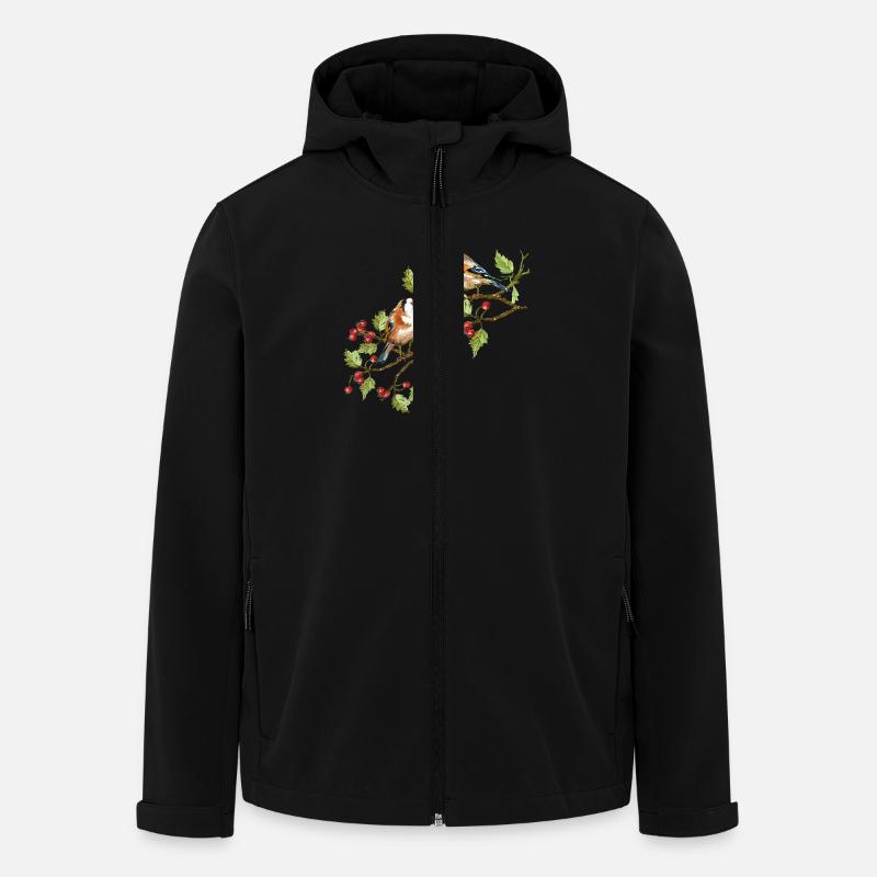 Bunte Vögel - Recycelte Männer Softshell-Jacke von Stanley/Stella - Schwarz