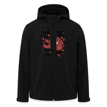 Cuddlebear Sleeping - Recycelte Männer Softshell-Jacke von Stanley/Stella - Schwarz - Vorne - AI Model Male 185 light (185cm)