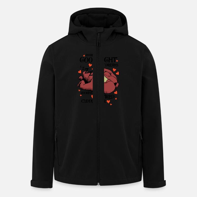 Cuddlebear Sleeping - Men’s Recycled Softshell Jacket by Stanley/Stella - black