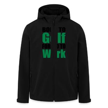 Golf - Recycelte Männer Softshell-Jacke von Stanley/Stella - Schwarz - Vorne - AI Model Male 185 light (185cm)