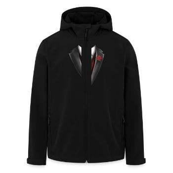 Tuxedo Tie Designs Tie blue - Recycelte Männer Softshell-Jacke von Stanley/Stella - Schwarz - Vorne - AI Model Male 185 light (185cm)