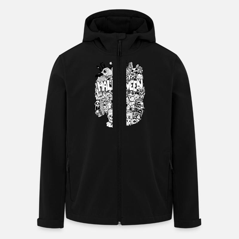Halloween Doodle - Recycelte Männer Softshell-Jacke von Stanley/Stella - Schwarz