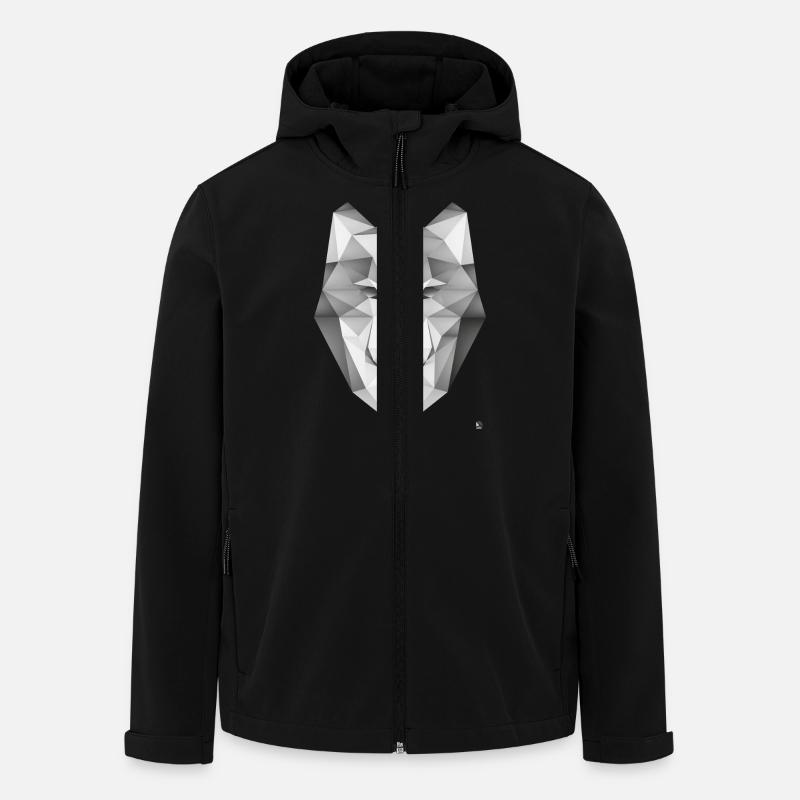 AD Geometric Wolf - Veste softshell homme en polyester recyclé Stanley/Stella - noir