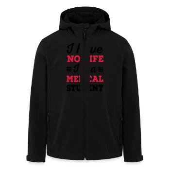 Medizinstudent - Veste softshell homme en polyester recyclé Stanley/Stella - noir - Devant - AI Model Male 185 light (185cm)