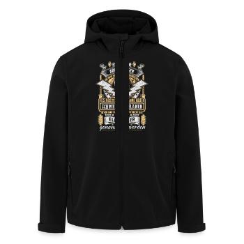 Elektriker Abkürzungen - Recycelte Männer Softshell-Jacke von Stanley/Stella - Schwarz - Vorne - AI Model Male 185 light (185cm)