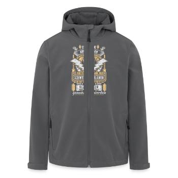 Elektriker Abkürzungen - Recycelte Männer Softshell-Jacke von Stanley/Stella - Anthrazit - Vorne - AI Model Male 185 light (185cm)