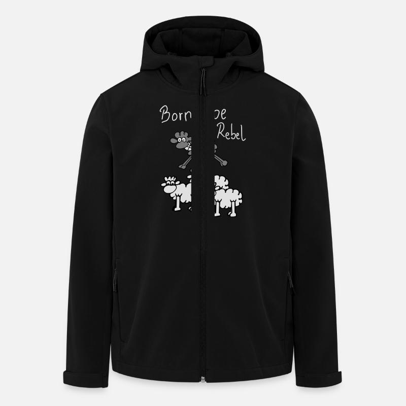 rebel sheep - Recycelte Männer Softshell-Jacke von Stanley/Stella - Schwarz