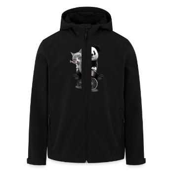 BEST FRIENDS 2017 - Men’s Recycled Softshell Jacket by Stanley/Stella - black - Front - AI Model Male 185 light (185cm)