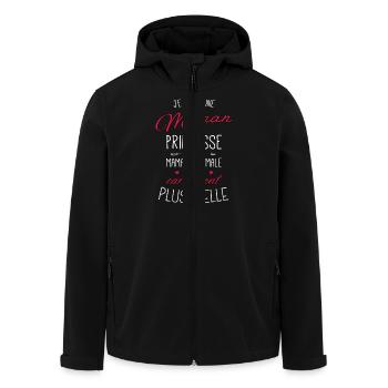 je suis maman princesse carrément plus belle - Veste softshell homme en polyester recyclé Stanley/Stella - noir - Devant - AI Model Male 185 light (185cm)