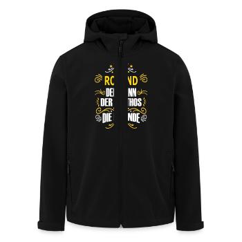 ROLAND - Recycelte Männer Softshell-Jacke von Stanley/Stella - Schwarz - Vorne - AI Model Male 185 light (185cm)