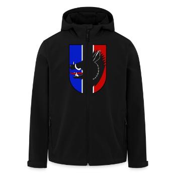 Blason Sanglier France - Veste softshell homme en polyester recyclé Stanley/Stella - noir - Devant - AI Model Male 185 light (185cm)