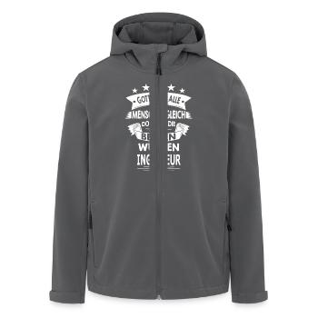 INGENIEUR - Recycelte Männer Softshell-Jacke von Stanley/Stella - Anthrazit - Vorne - AI Model Male 185 light (185cm)