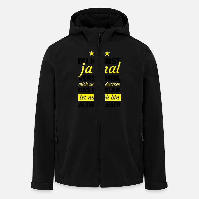 Altenpfleger Geschenk - Recycelte Männer Softshell-Jacke von Stanley/Stella - Schwarz