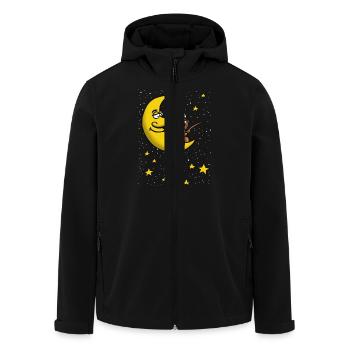 Bonne nuit, étoile Moon Angel Bear - Veste softshell homme en polyester recyclé Stanley/Stella - noir - Devant - AI Model Male 185 light (185cm)