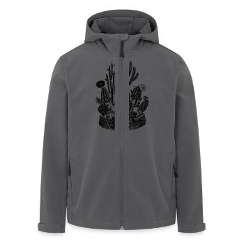 kakteen-pflanzschale-stil - Recycelte Männer Softshell-Jacke von Stanley/Stella - Schwarz - Vorne - AI Model Male 185 light (185cm)